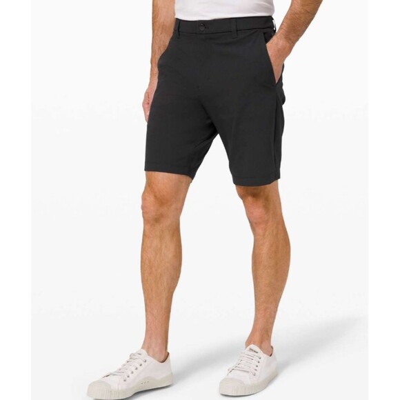 Lululemon Commission Shorts Men 38 Black Classic 9" Athletic Performance Golf - Picture 2 of 11